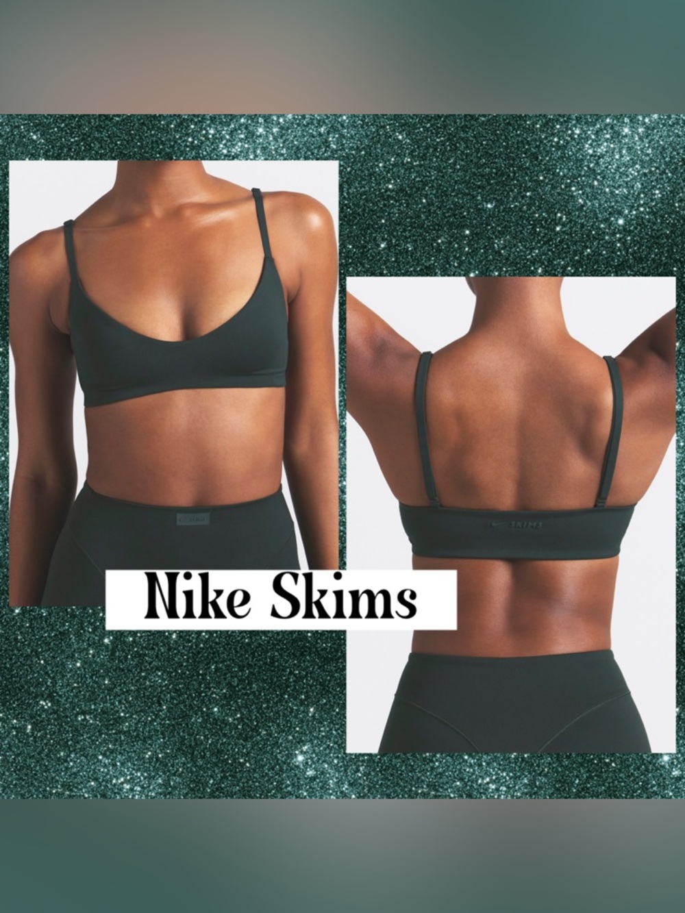 Nike Skims Micro Scoop Bra  Dark Teal